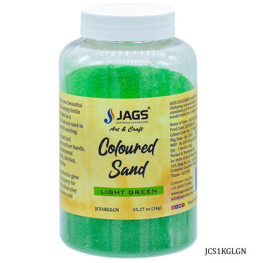 Gift To Love | Coloured Sand | Color : Light Green | Pcs : 1 Kg | Code : JCS1KGLGN