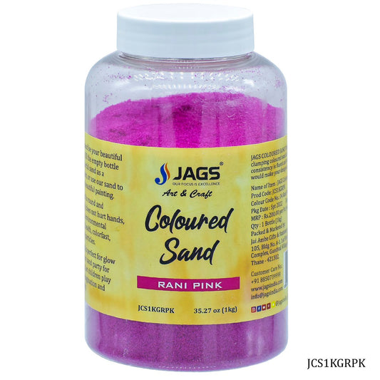 Gift To Love | Coloured Sand | Color : Rani Pink | Pcs : 1 Kg | Code : JCS1KGRPK
