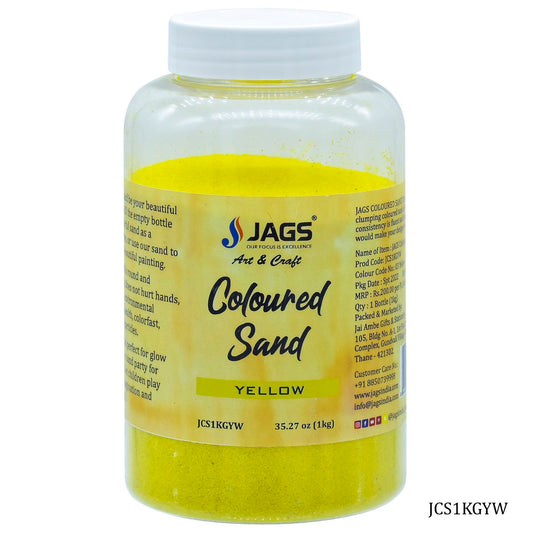 Gift To Love | Coloured Sand | Color : Yellow | Pcs : 1 Kg | Code : JCS1KGYW