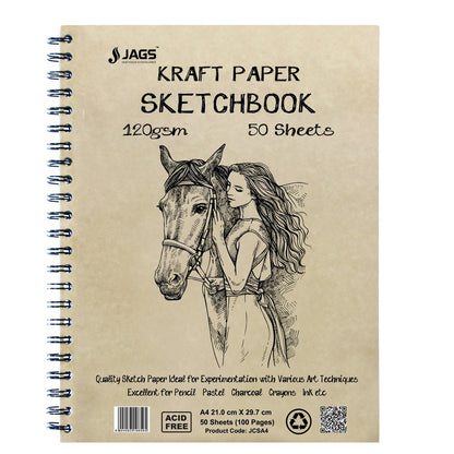 Gift To Love | Kraft Sketchbook | Size : A4 | Code : JCSA4