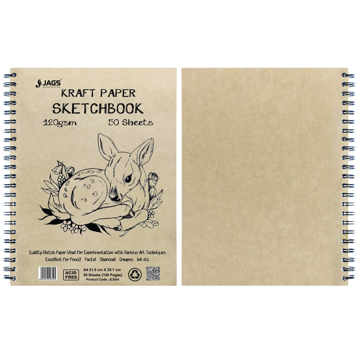 Gift To Love | Kraft Sketchbook | Size : A4 | Code : JCSA4