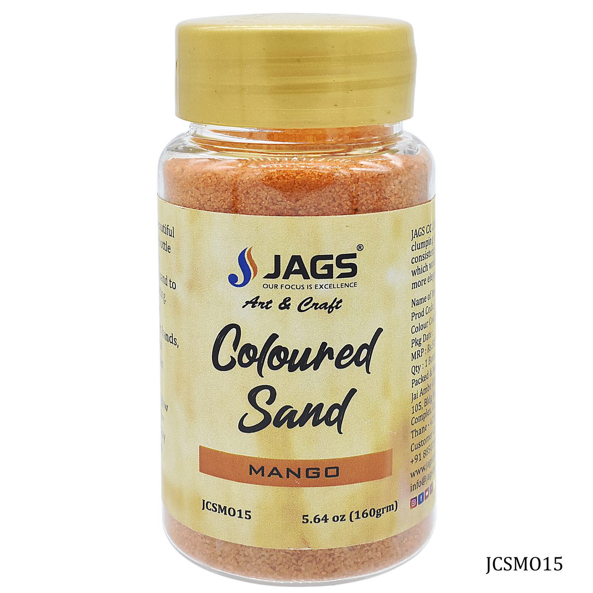 Gift To Love | Coloured Sand | Color : Mango | Pcs : 160 Gms | Code : JCSMO15