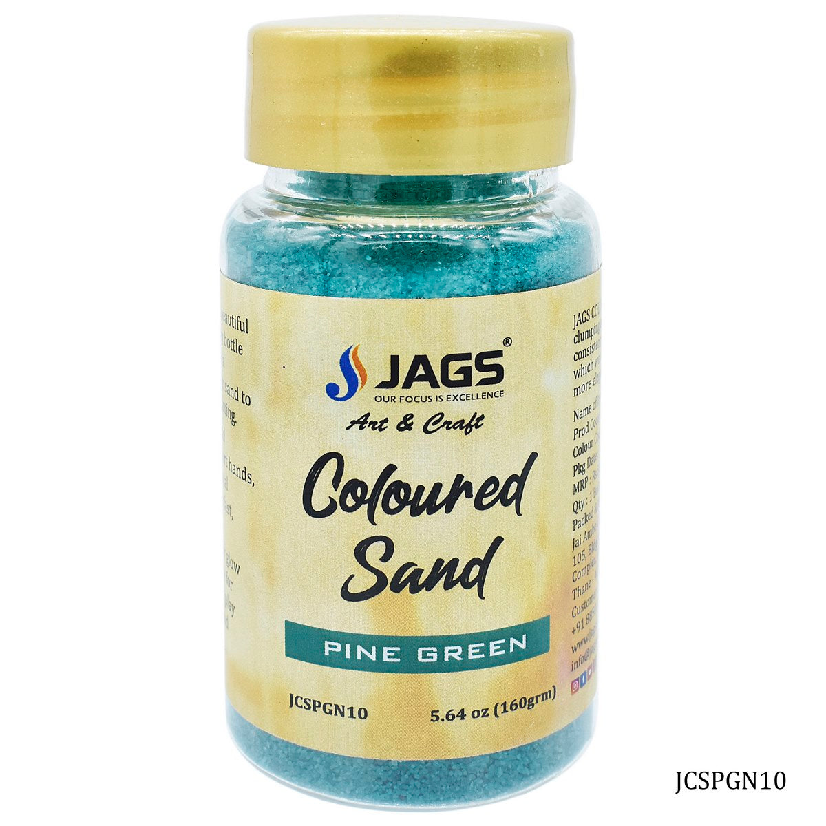 Gift To Love | Coloured Sand | Color : Pine Green | Pcs : 160 Gms | Code : JCSPGN10