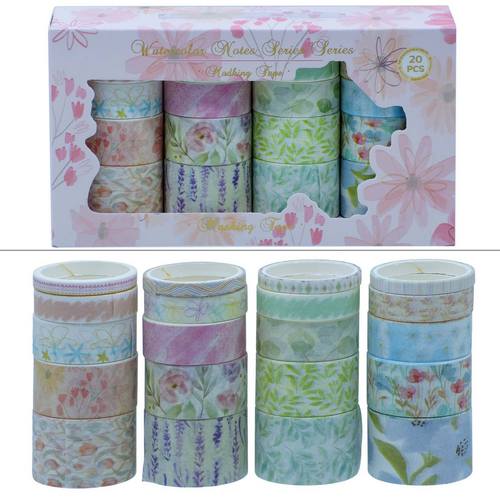 Gift To Love | Craft Tape Washi Watercolor Notes Series (20pcs) | Code : JD2622D