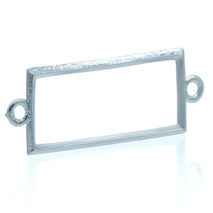 Gift To Love | Diy Bracelet Bezel Rectangle | Color : Silver | Pcs : 4 Pc | Code : JDBS02