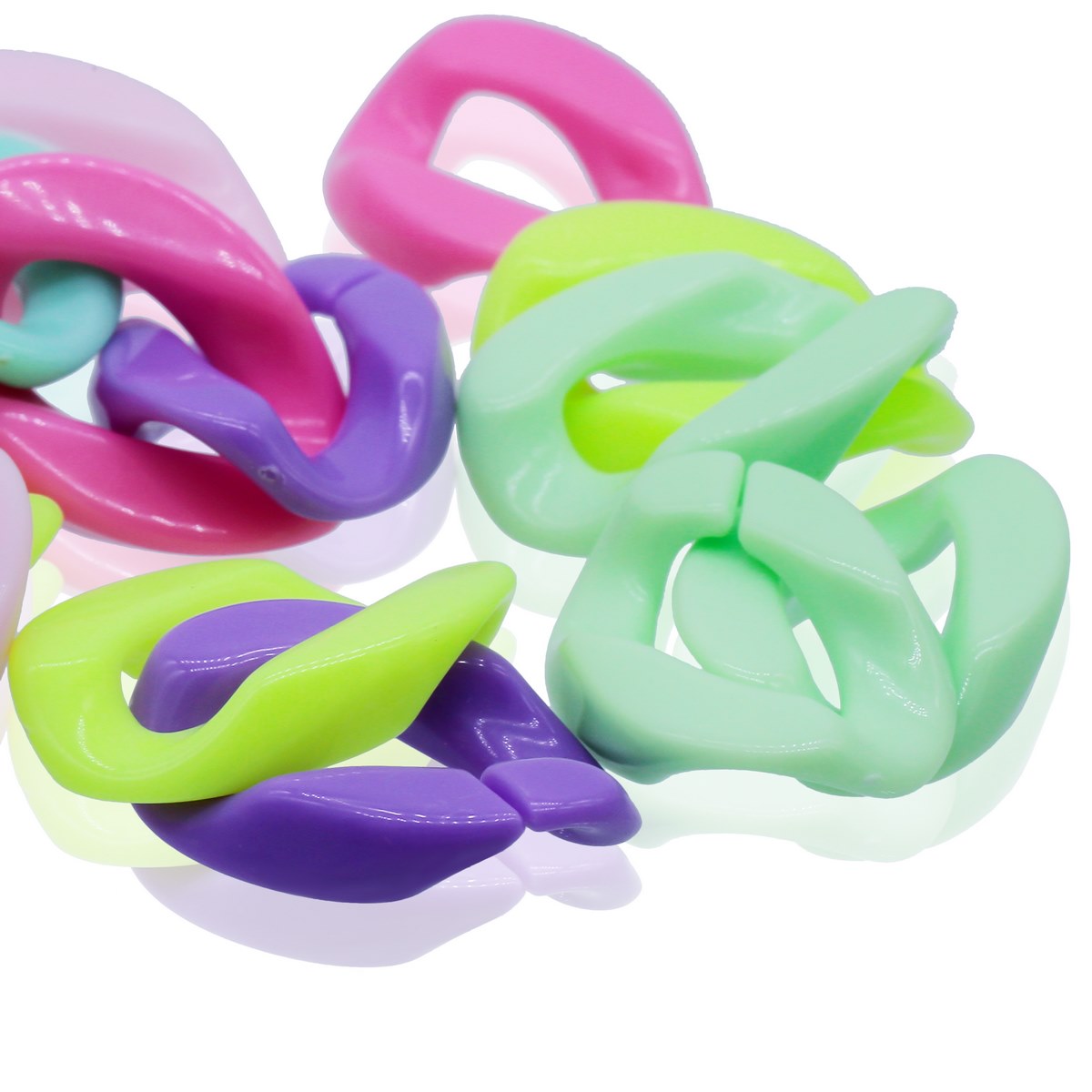 Gift To Love | Diy Plastic Chain Big | Size : 20 X 30 Mm | Code : JDPC06