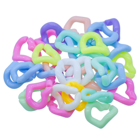 Gift To Love | Diy Plastic Chain Basic Pattern Heart | Size : 25 Gsm | Code : JDPC20