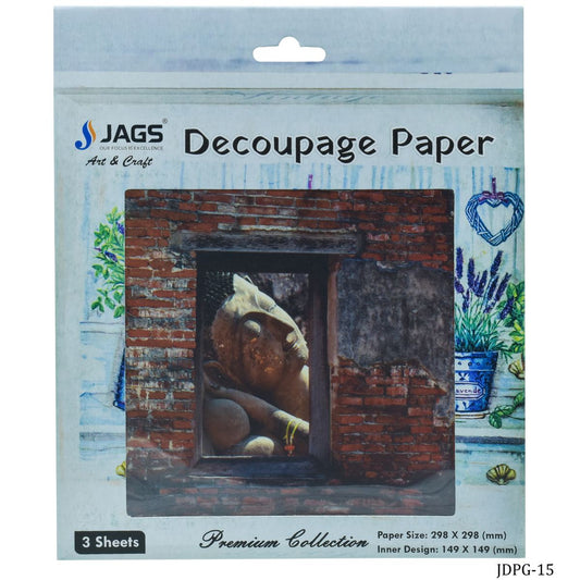 Gift To Love | Decoupage Paper Window Buddha | Code : JDPG-15