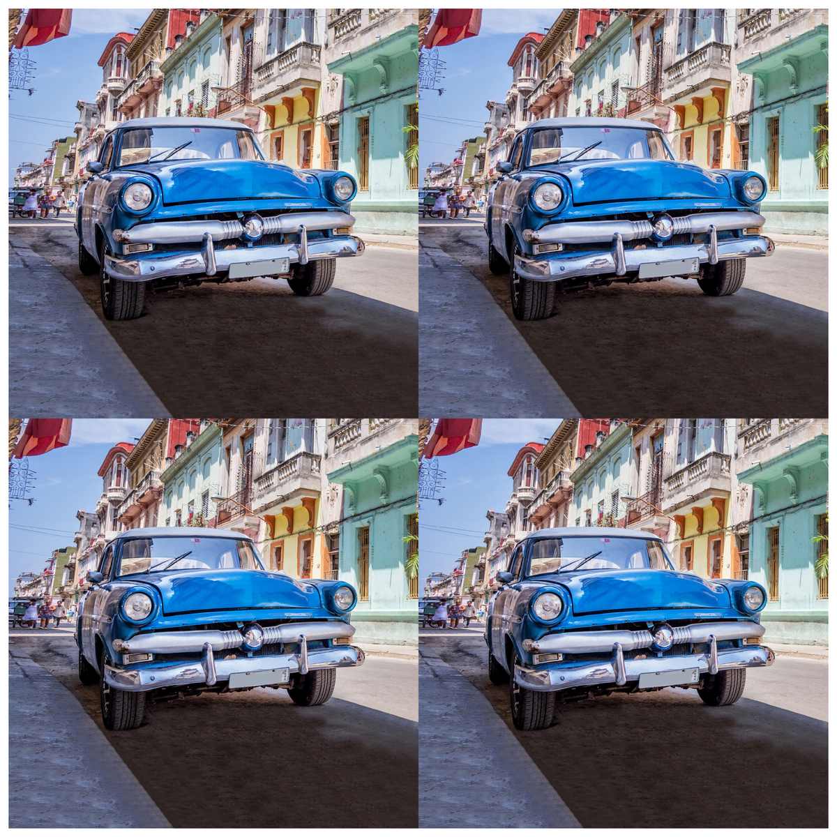 Gift To Love | Decoupage Paper Vintage Blue Car | Color : Blue | Code : JDPG-19
