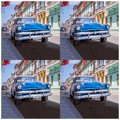 Gift To Love | Decoupage Paper Vintage Blue Car | Color : Blue | Code : JDPG-19