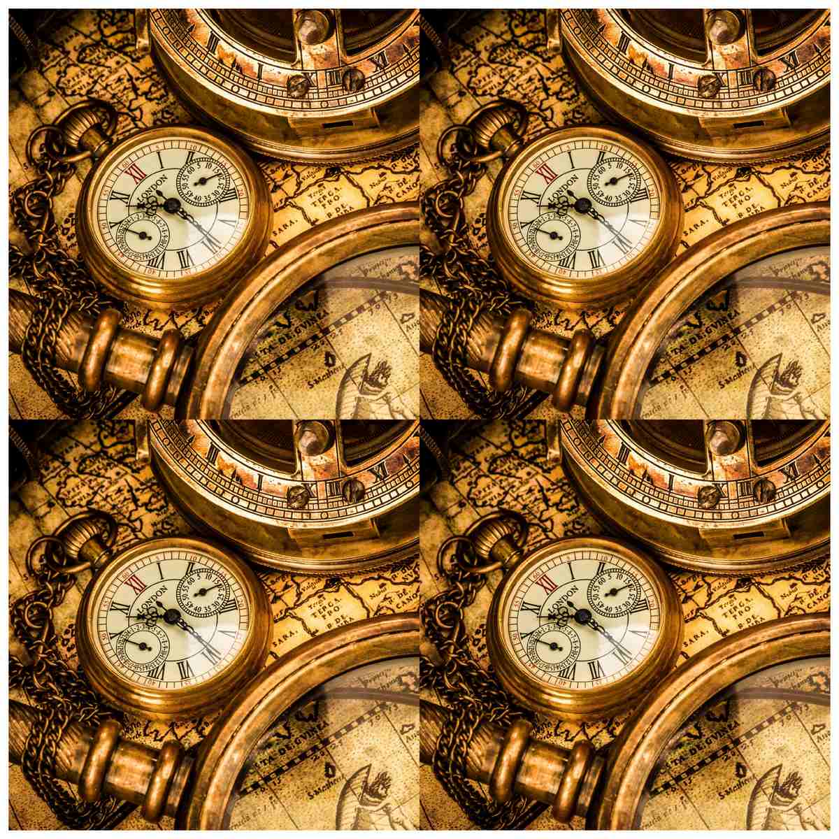 Gift To Love | Decoupage Paper Vintage Pocket Watch | Code : JDPG-28