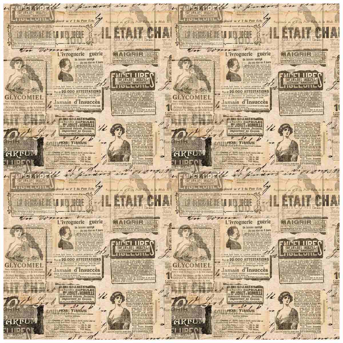 Gift To Love | Decoupage Paper Vintage News Paper | Code : JDPG-29