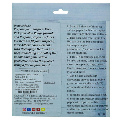 Gift To Love | Decoupage Paper 10 World Wonders | Code : JDPG-31