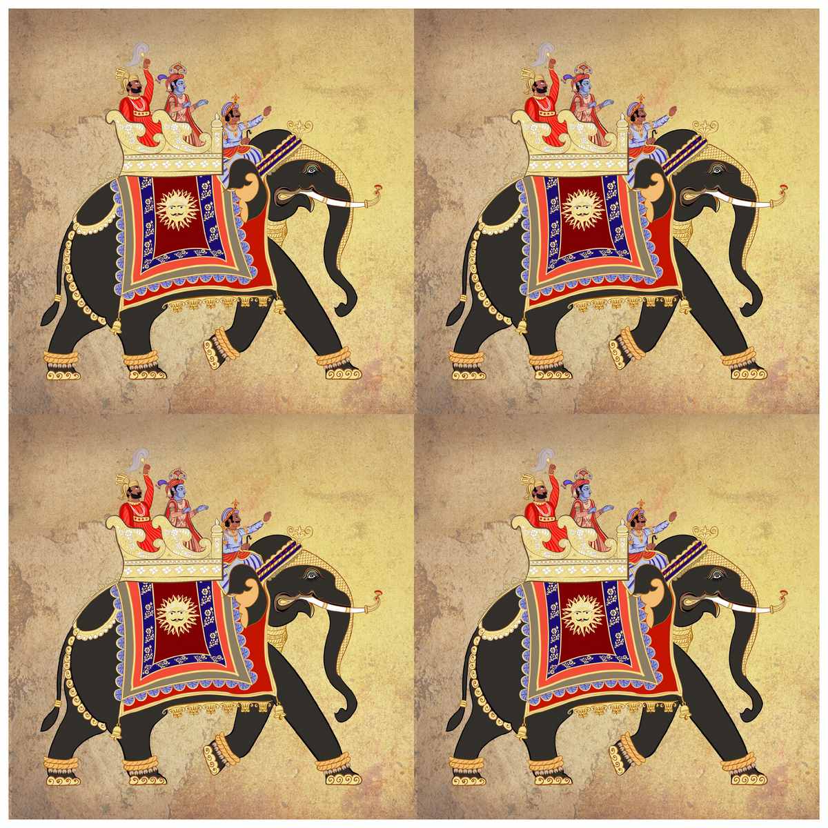 Gift To Love | Decoupage Paper Royal Elephant | Code : JDPG-33