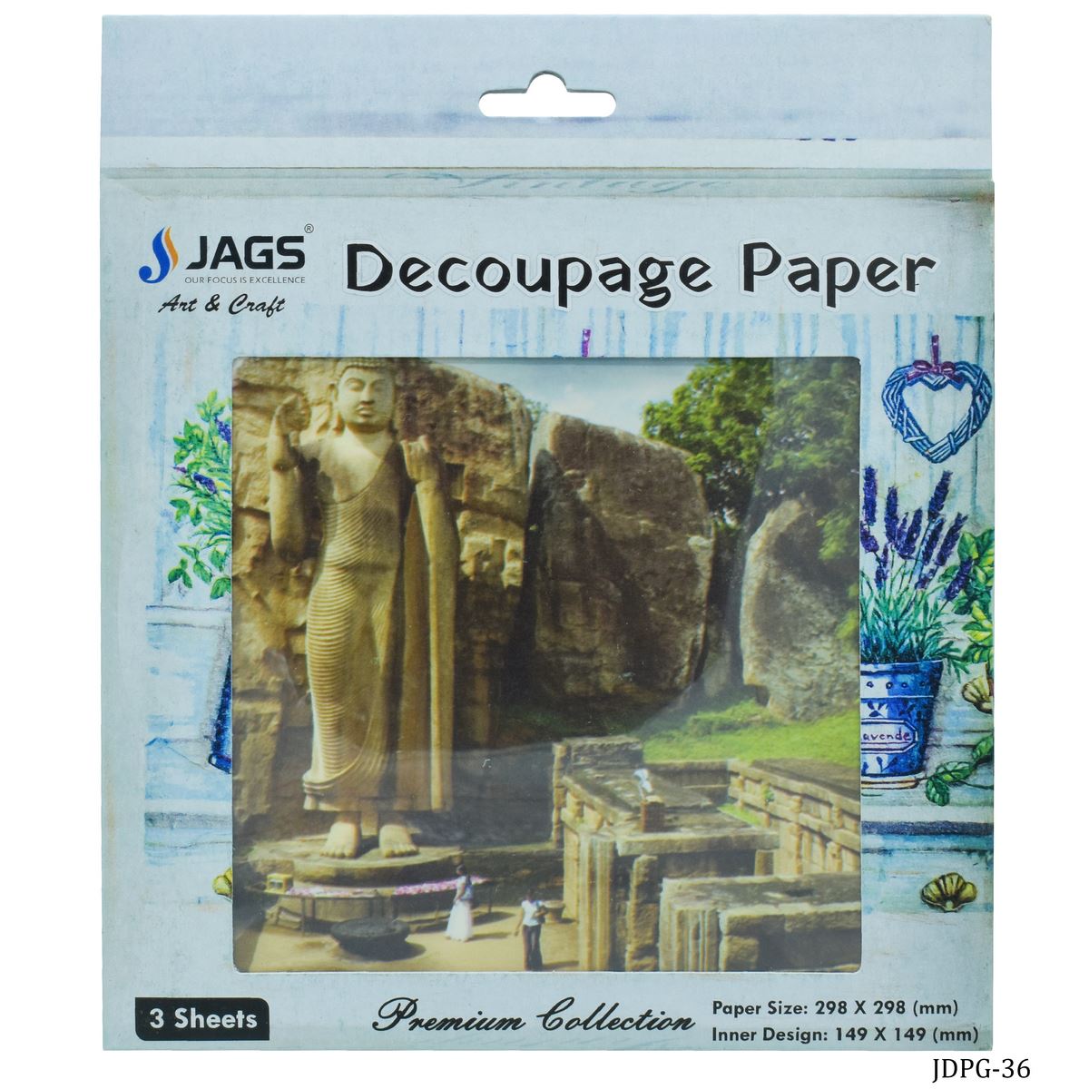 Gift To Love | Decoupage Paper Gautam Lord Buddha | Code : JDPG-36