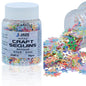 Gift To Love | Craft Sequins Star | Color : Multi Colour | Size : 5 Mm | Pcs : 20 Gms | Code : JDSM12