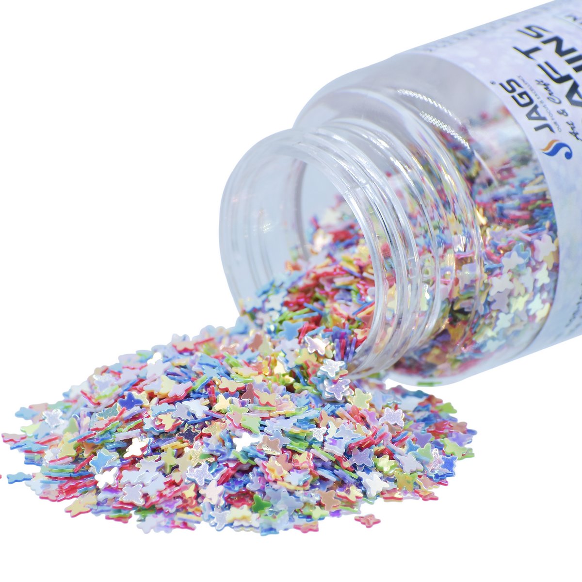 Gift To Love | Craft Sequins Butterfly | Color : Multi Colour | Size : 3 Mm | Pcs : 20 Gms | Code : JDSM16