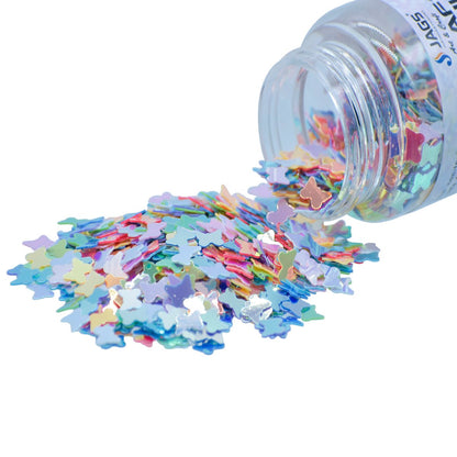 Gift To Love | Craft Sequins Butterfly | Color : Multi Colour | Size : 5 Mm | Pcs : 20 Gms | Code : JDSM18