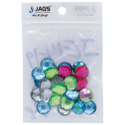 Gift To Love | Kundan Stone Diamond Round Glitter Small | Pcs : 30 Pcs | Code : JE14-19