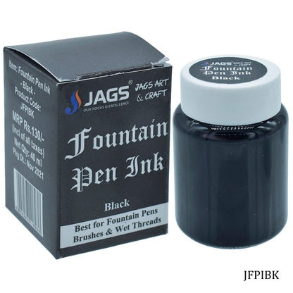Gift To Love | Fountain Pen Inks | Color : Black | Pcs : 40 Ml | Code : JFPIBK