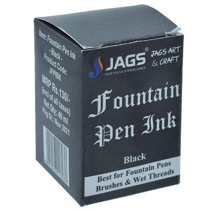 Gift To Love | Fountain Pen Inks | Color : Black | Pcs : 40 Ml | Code : JFPIBK