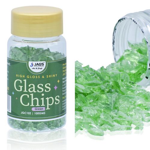 Gift To Love | Jags Glass Chips 100GMS Green | Code : JGC102