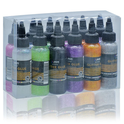 Gift To Love | Glitter Glue Art | Color : 12 Colour | Size : 50 Gms | Pcs : Set Of 12 | Code : JGG12PC-2