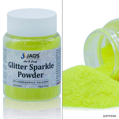 Gift To Love | Glitter Powder | Color : Fluorescent Yellow | Size : 20 Gm | Code : JGPFYW00