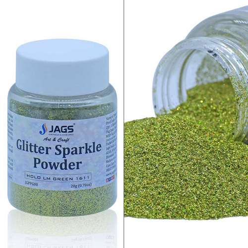 Gift To Love | Jags Glitter Powder 20gm Holo Lm Green 1611 | Code : JGPPG00