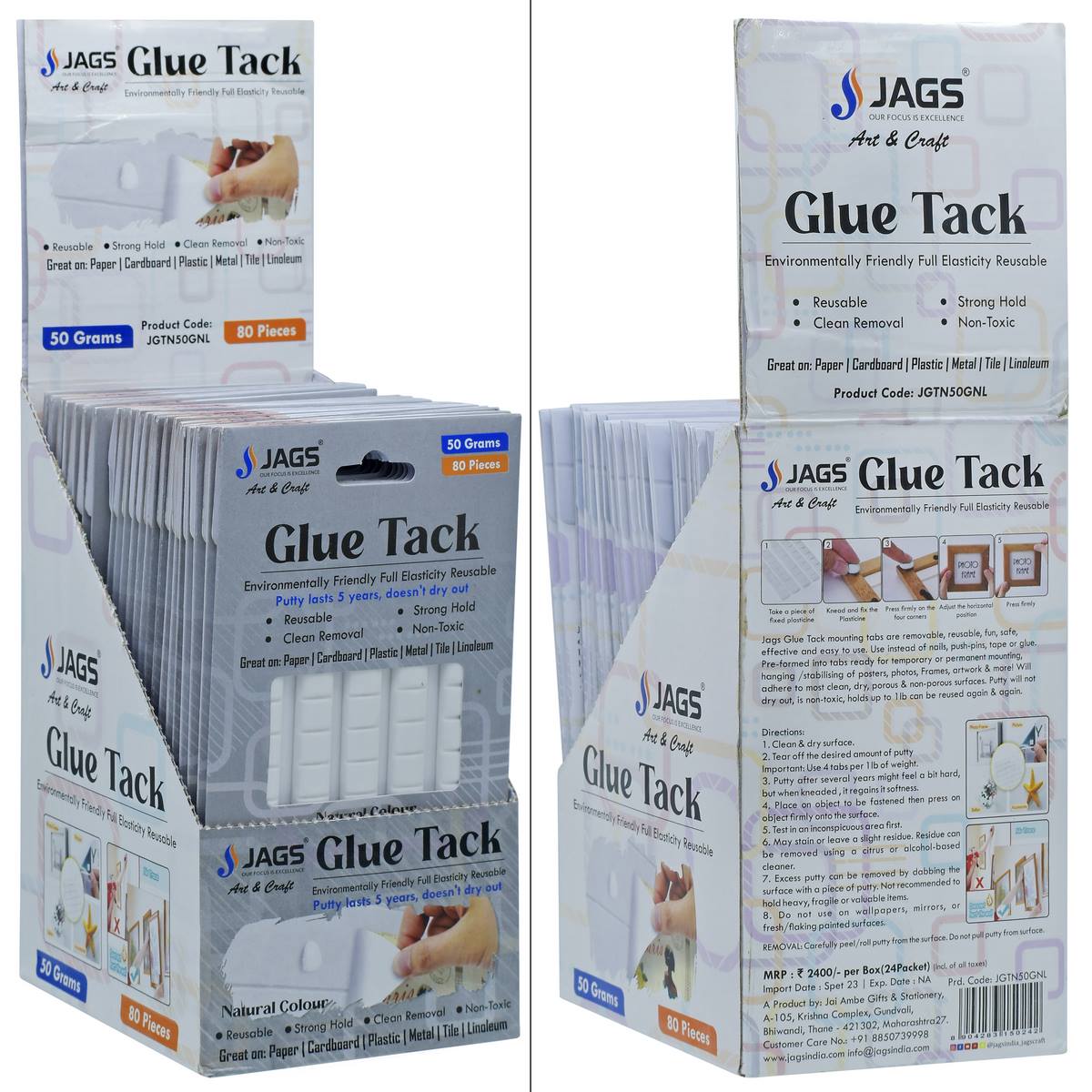 Gift To Love | Glue Tack | Color : Natural | Size : 50 Gms | Code : JGTN50GNL