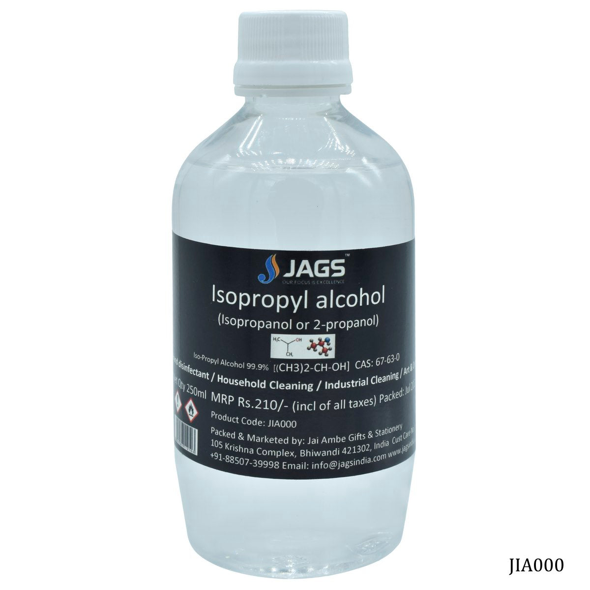 Gift To Love | Isopropyl Alcohol | Size : 250 Ml | Code : JIA000