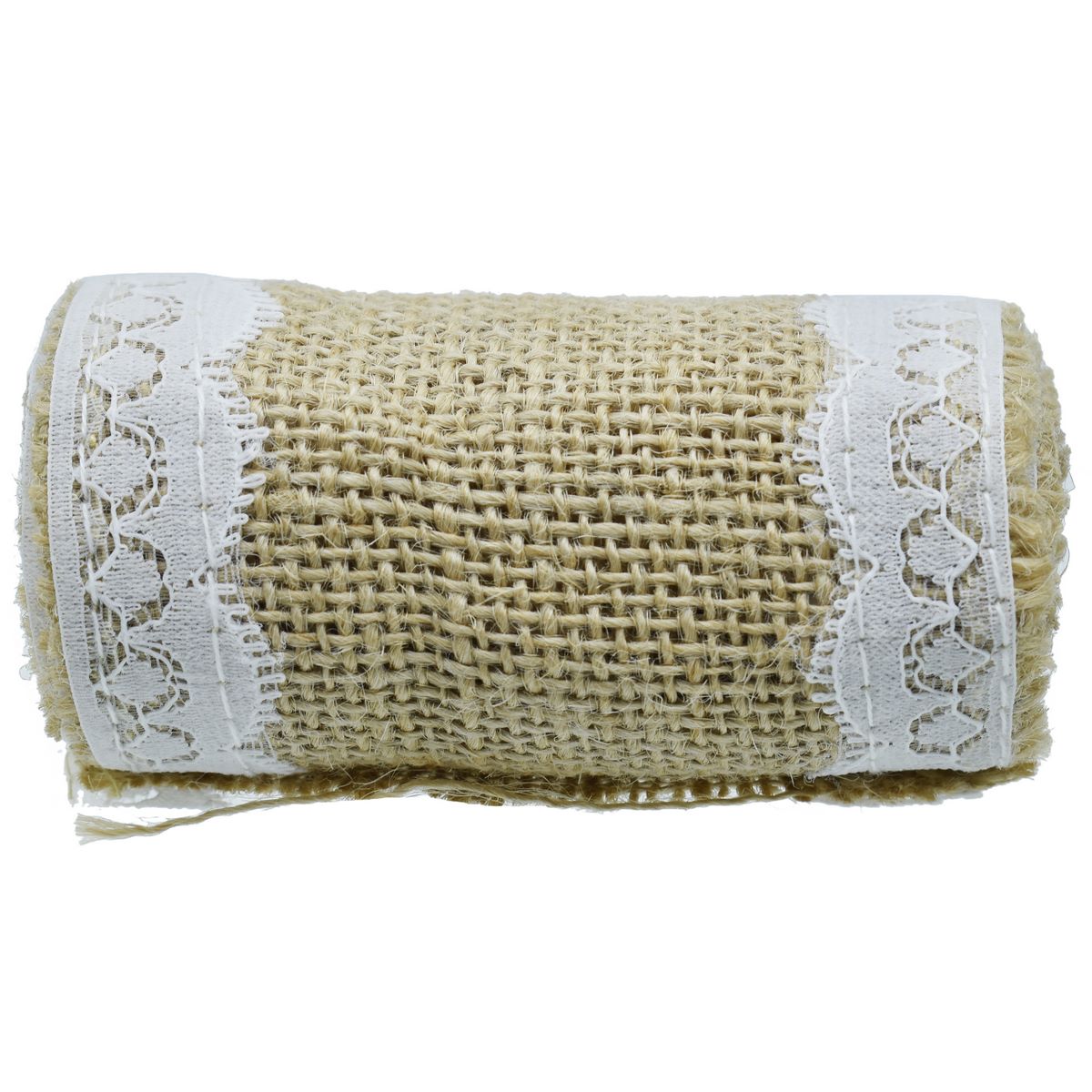 Gift To Love | Jute Roll With Lace 2 Side | Size : 3 Inch | Code : JJR3-17