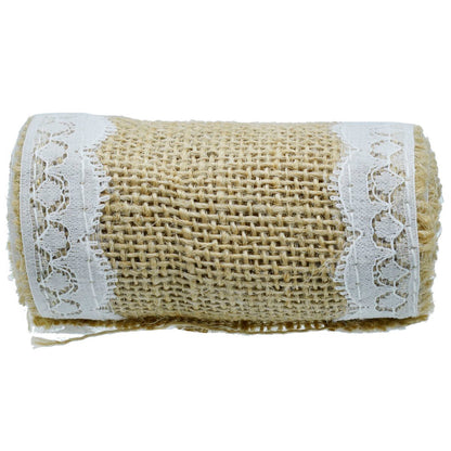 Gift To Love | Jute Roll With Lace 2 Side | Size : 3 Inch | Code : JJR3-17