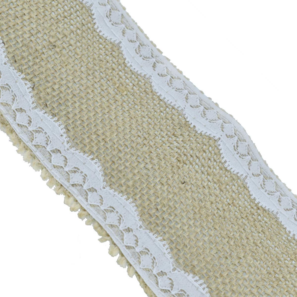 Jute Roll Jute With Lace 2 Side 3Inch JJR3-17