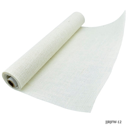 Gift To Love | Jute Roll | Color : White | Size : 12 X 39 Inch | Code : JJRJFW-12