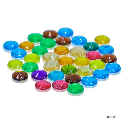 Gift To Love | Kundan Stone Round Diamond | Size : 12 Mm | Code : JKSR01