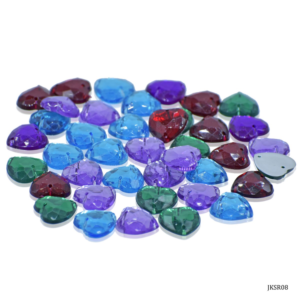 Gift To Love | Kundan Stone Heart | Size : 12 Mm | Code : JKSR08