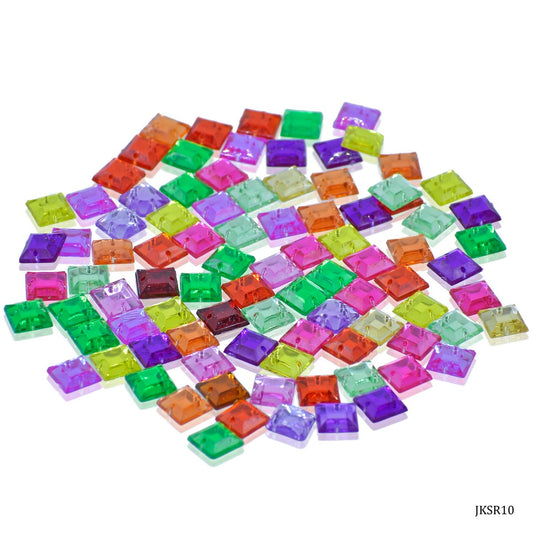 Gift To Love | Kundan Stone Square | Size : 8 X 8 Mm | Code : JKSR10