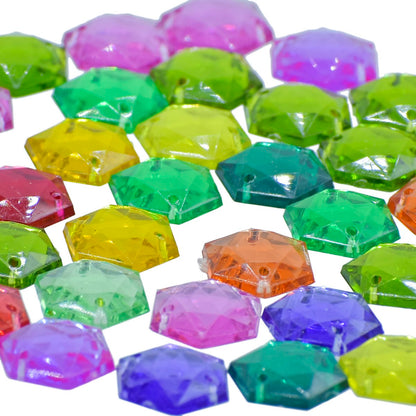 Gift To Love | Kundan Stone Hexagon | Size : 12 Mm | Code : JKSR20