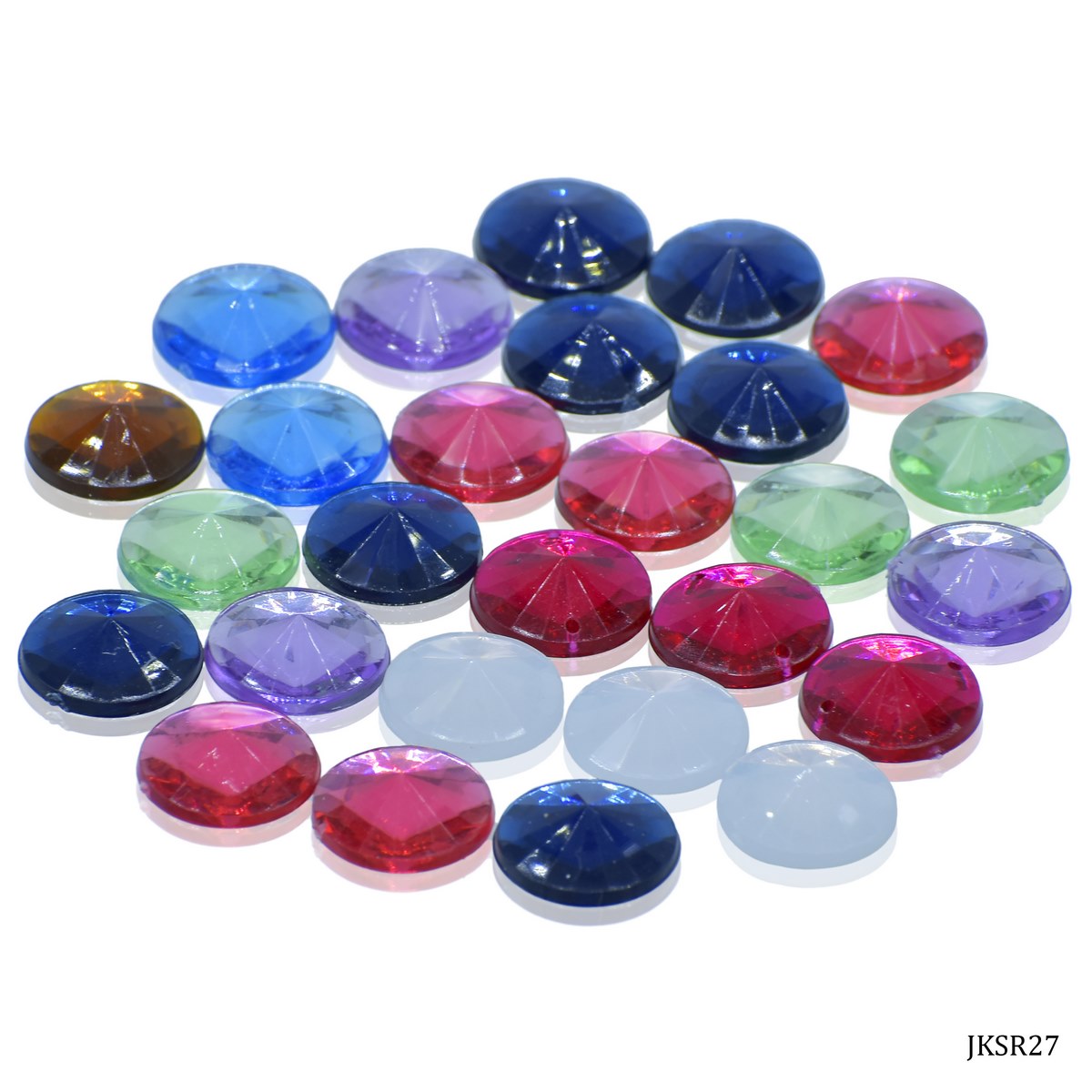 Gift To Love | Kundan Stone Round Diamond | Size : 14 Mm | Code : JKSR27