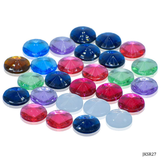 Gift To Love | Kundan Stone Round Diamond | Size : 14 Mm | Code : JKSR27