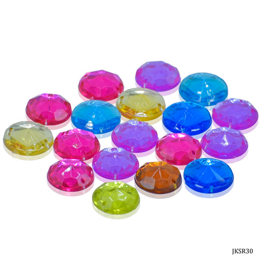 Gift To Love | Kundan Stone Round Diamond | Size : 16 Mm | Code : JKSR30