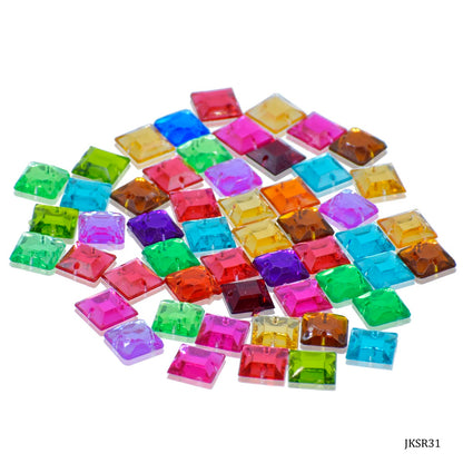 Gift To Love | Kundan Stone Square | Size : 10 X 10 Mm | Code : JKSR31