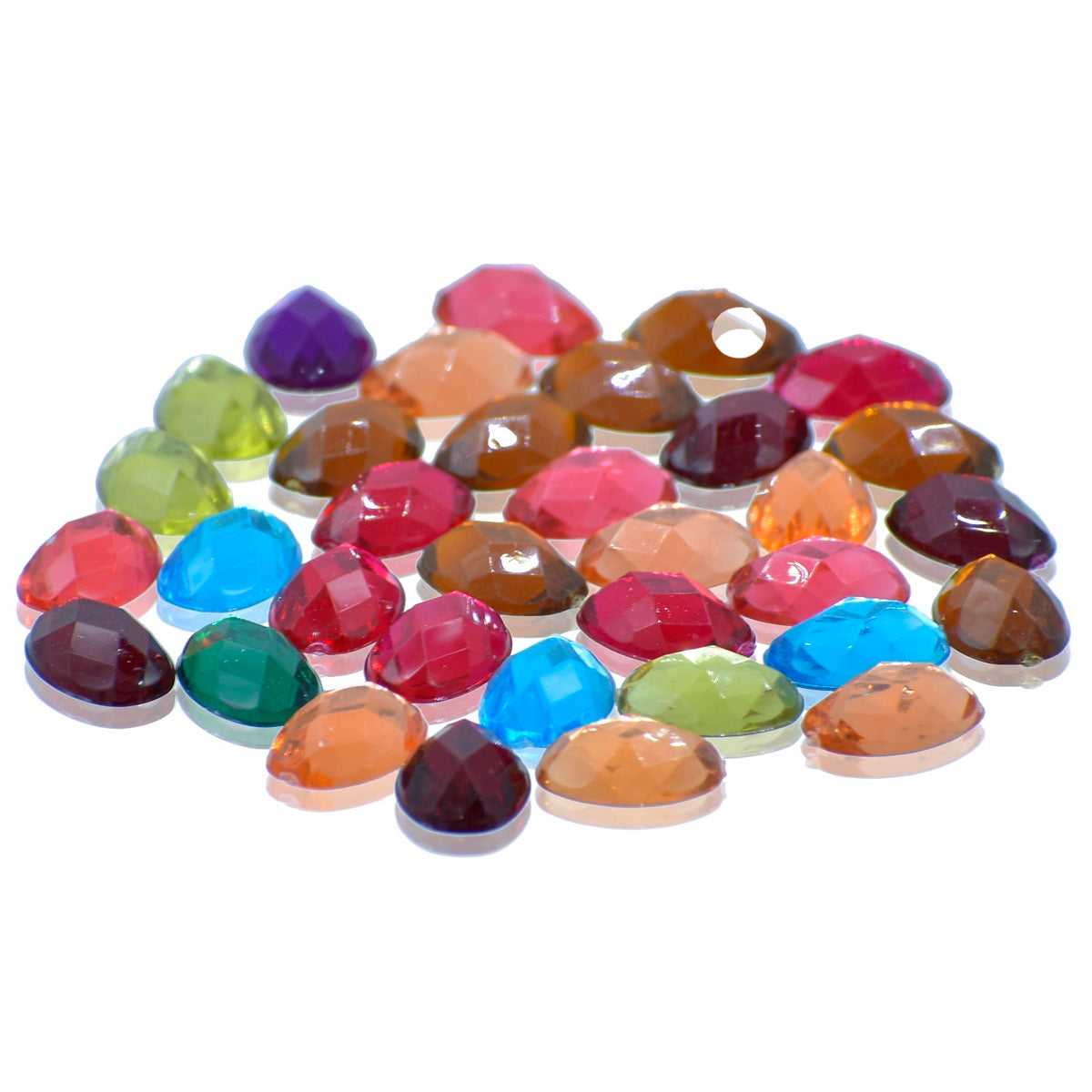 Gift To Love | Kundan Stone Oval Without Hole | Size : 14 X 10 Mm | Pcs : 10 Gms | Code : JKSR37