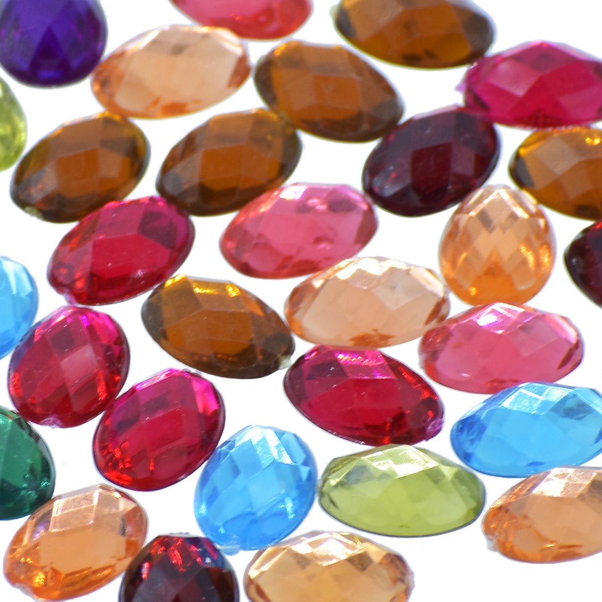 Gift To Love | Kundan Stone Oval Without Hole | Size : 14 X 10 Mm | Pcs : 10 Gms | Code : JKSR37
