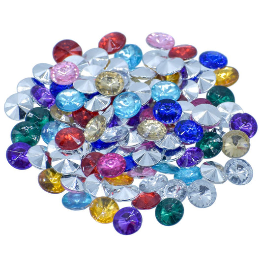 Gift To Love | Kundan Stone Diamond Round | Pcs : 100 Pcs | Code : JKSR46