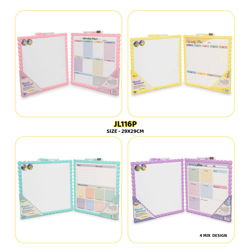 Gift To Love | Writing White Board Magnetic Planner | Size : 29 X 29 Cm | Code : JL116P