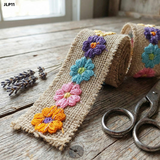 Gift To Love | Jute Lace (12PC) 2MTR Each | Code : JLP11