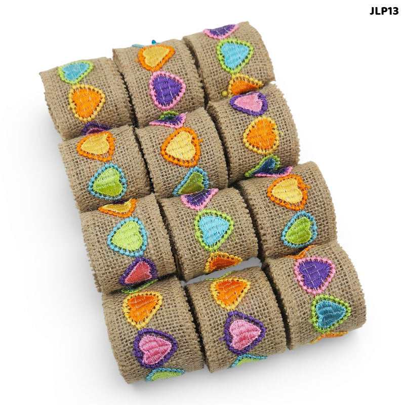 Gift To Love | Jute Lace | Pcs : 12 Pc 2 Mtr Each | Code : JLP13