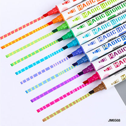 Gift To Love | Magic Highlighter Pen | Pcs : 10 Color | Code : JM6568